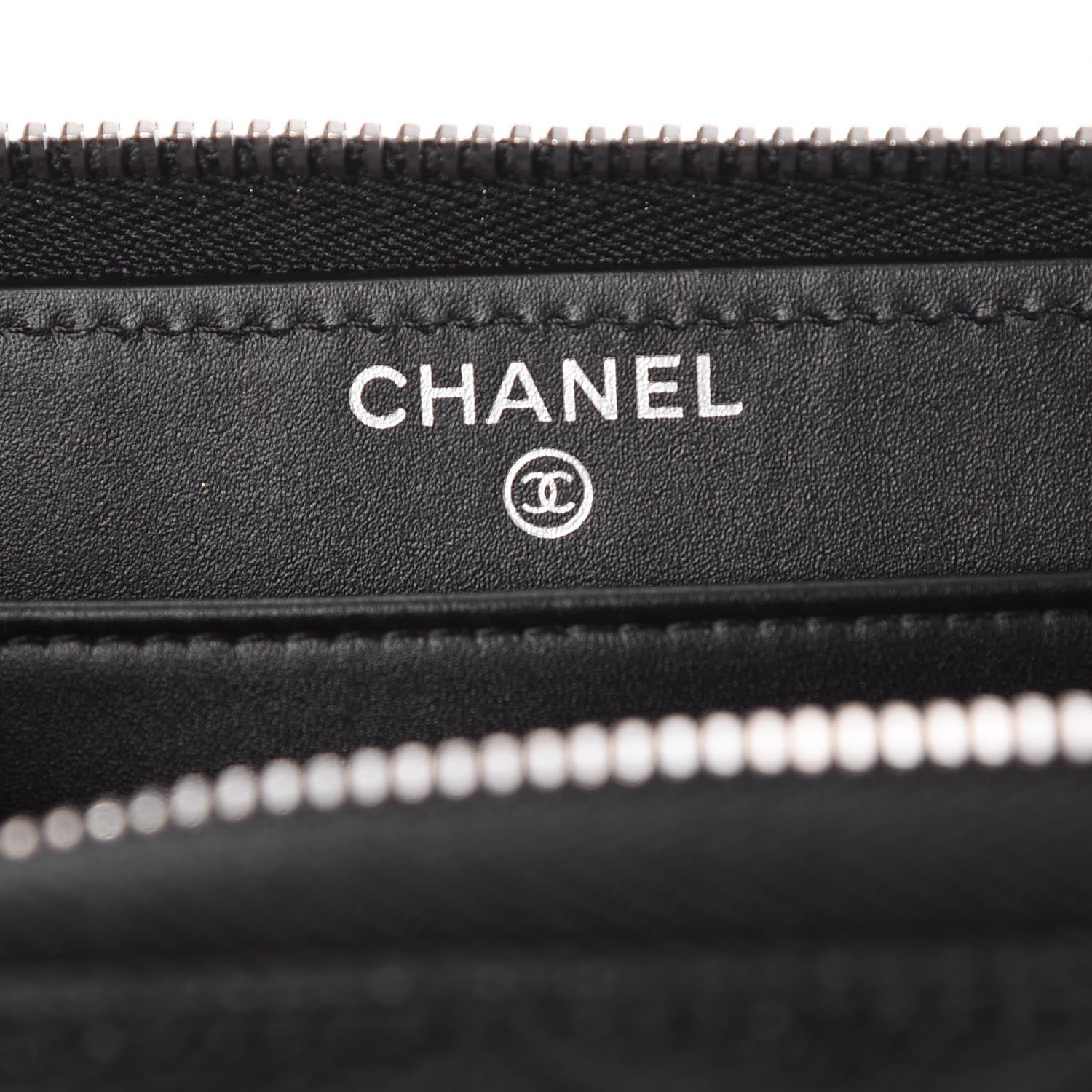 Chanel Caviar Quilted Large Gusset Zip Around Wallet Black 6 of 9