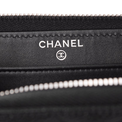 Chanel Caviar Quilted Large Gusset Zip Around Wallet Black 6 of 9