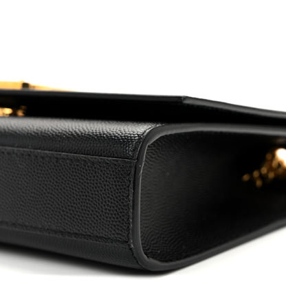 Saint Laurent Grain De Poudre Small Monogram Kate Satchel Black 9 of 10