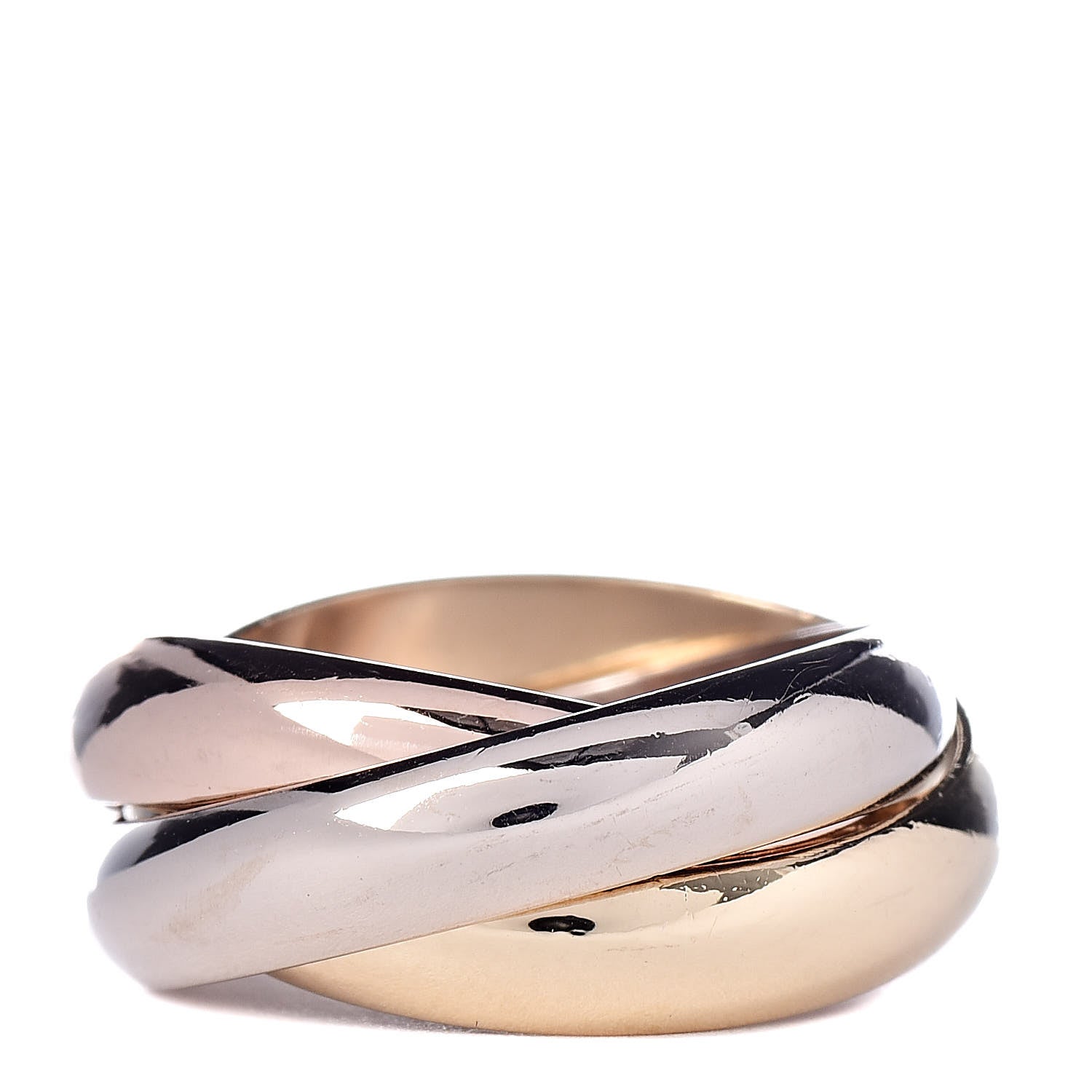 Cartier 18K Pink Yellow White Gold Classic Trinity Ring 50 5.25 3 of 4