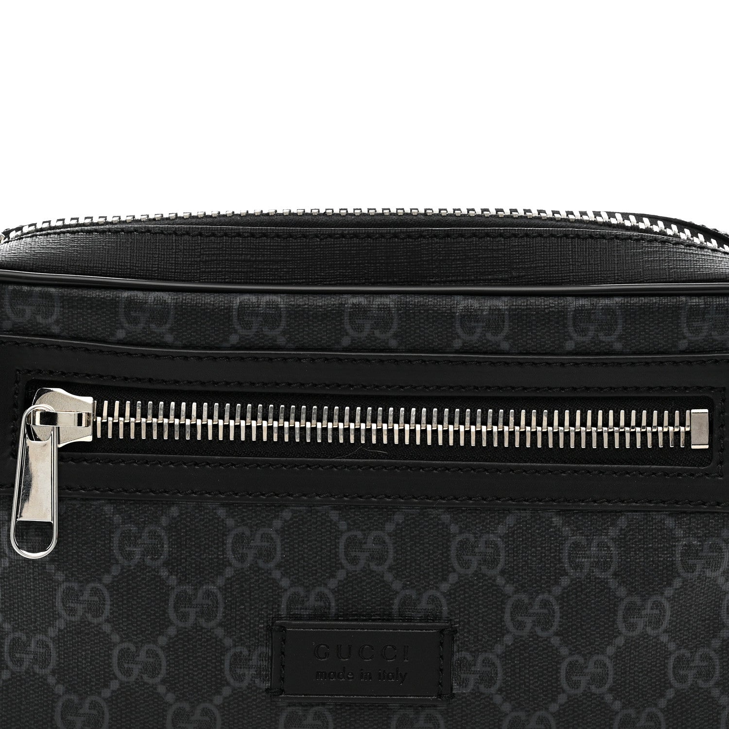 Gucci Soft GG Supreme Monogram Web Belt Bag Black Grey 8 of 10
