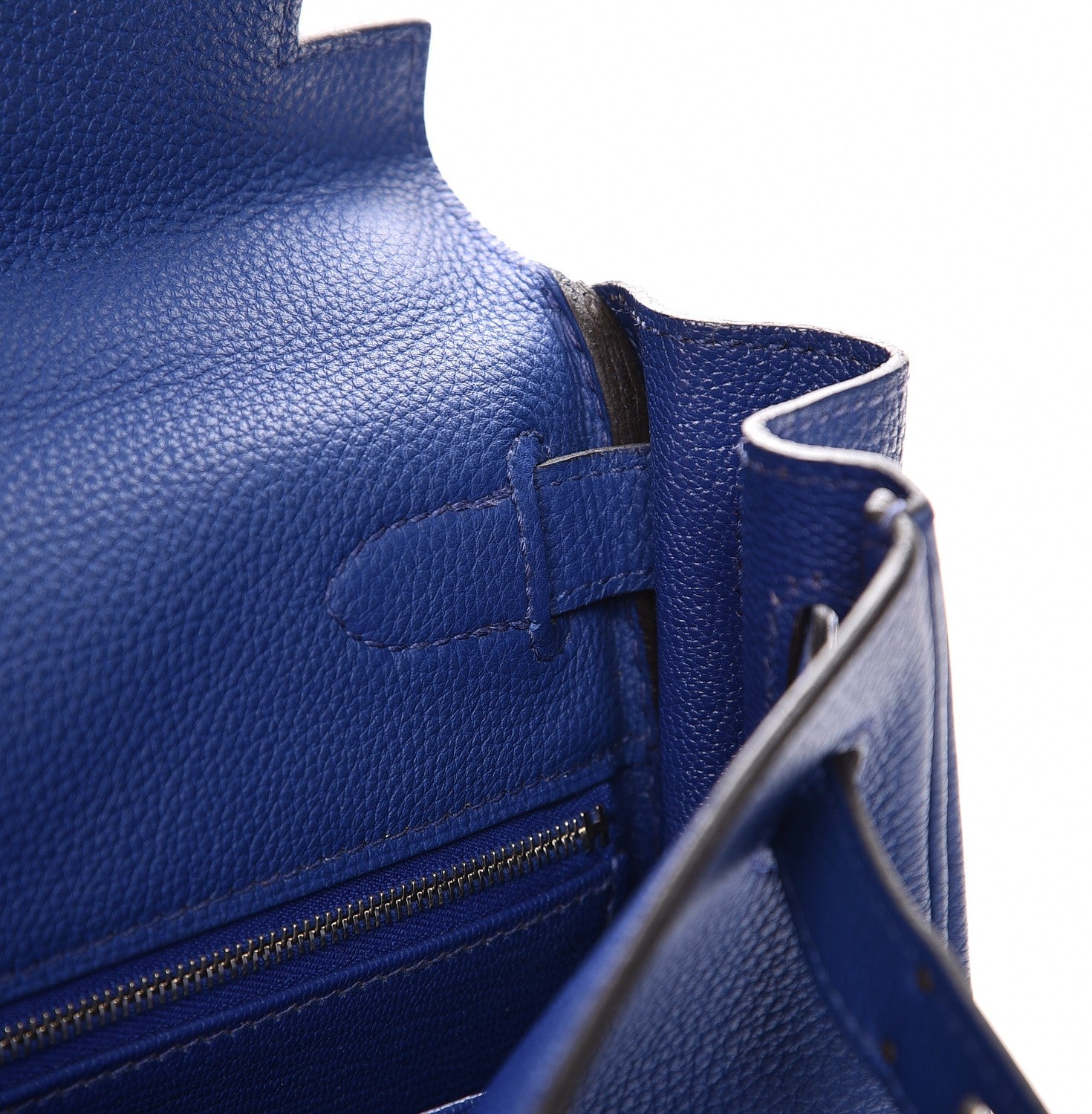Hermes Togo Kelly Retourne 28 Bleu Electrique 10 of 32