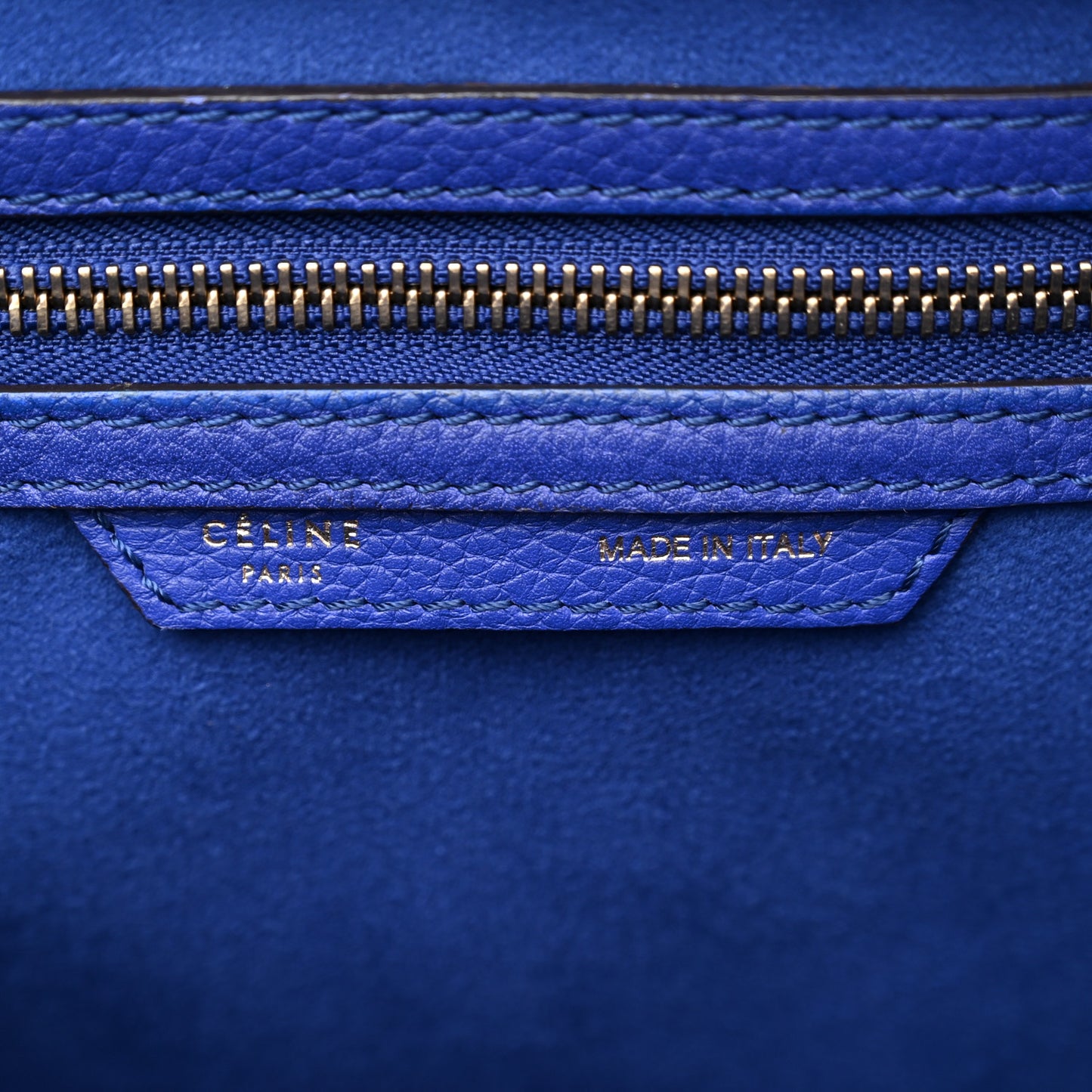Drummed Calfskin Mini Luggage Indigo