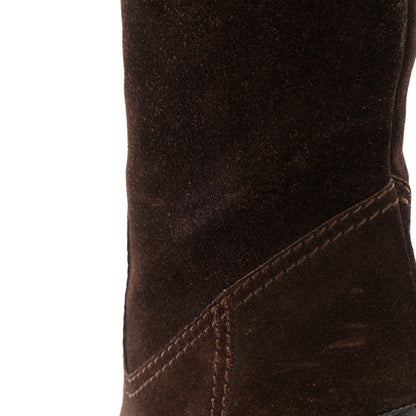 Gucci Suede Knee High Boots 36.5 Brown 12 of 20