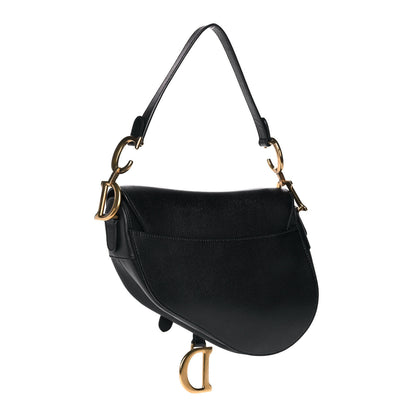 Christian Dior Calfskin Saddle Bag Black 3 of 13