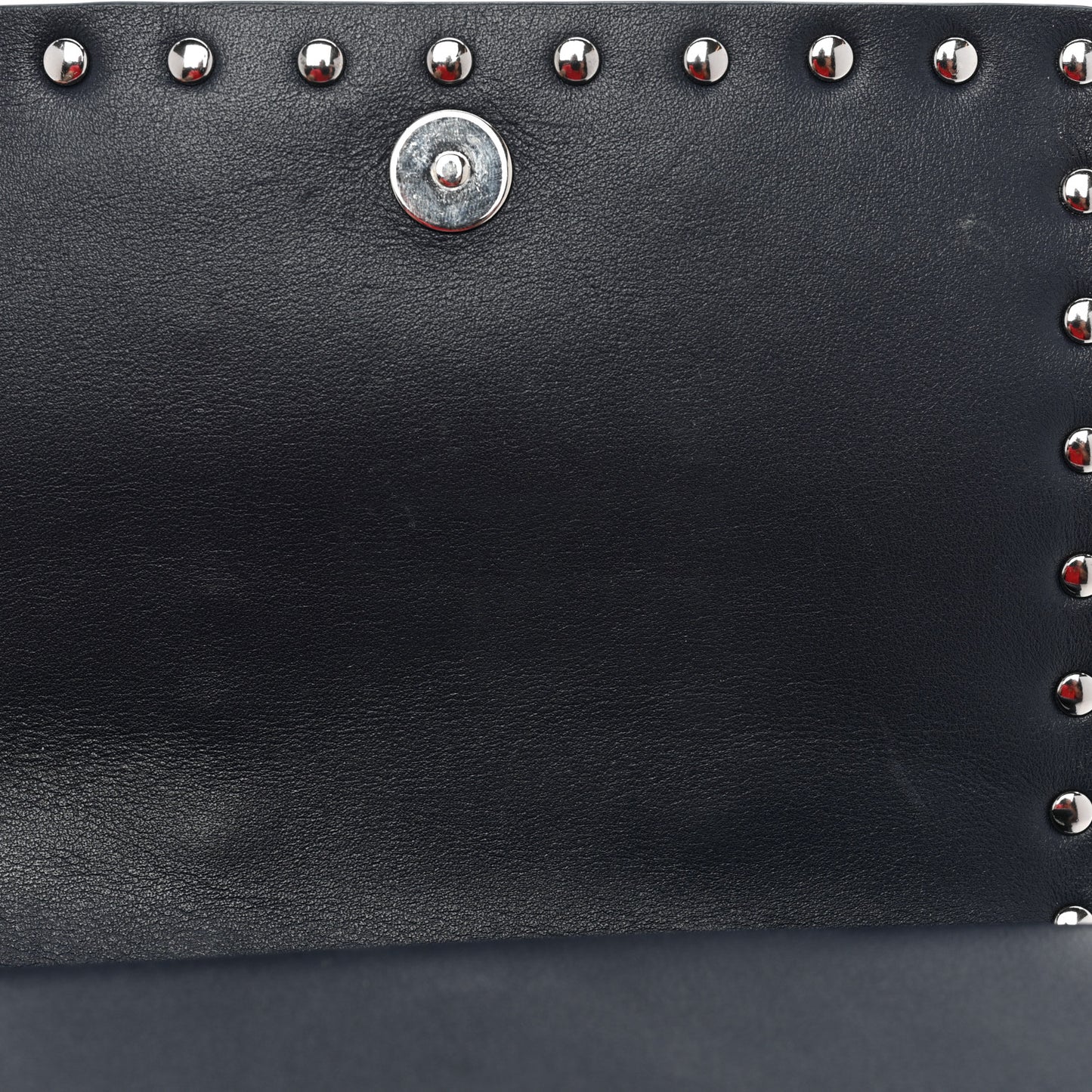 Vitello Colorblock Free Rockstud Wallet on Chain Marine Optic White