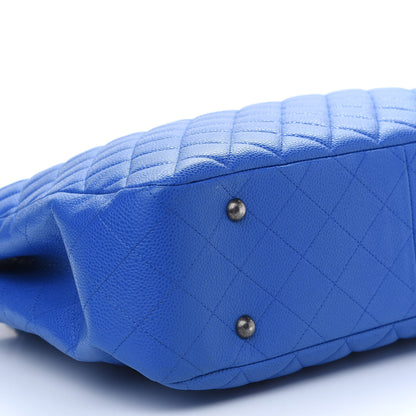 Chanel Caviar Quilted Large CC Shopping Tote Blue 8 of 9