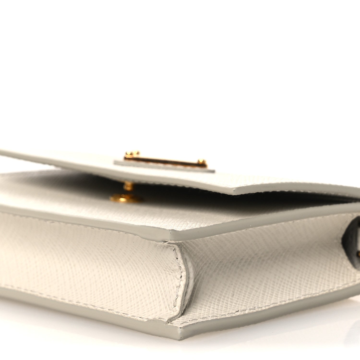 Prada Saffiano Card Holder With Chain Talco 9 of 10