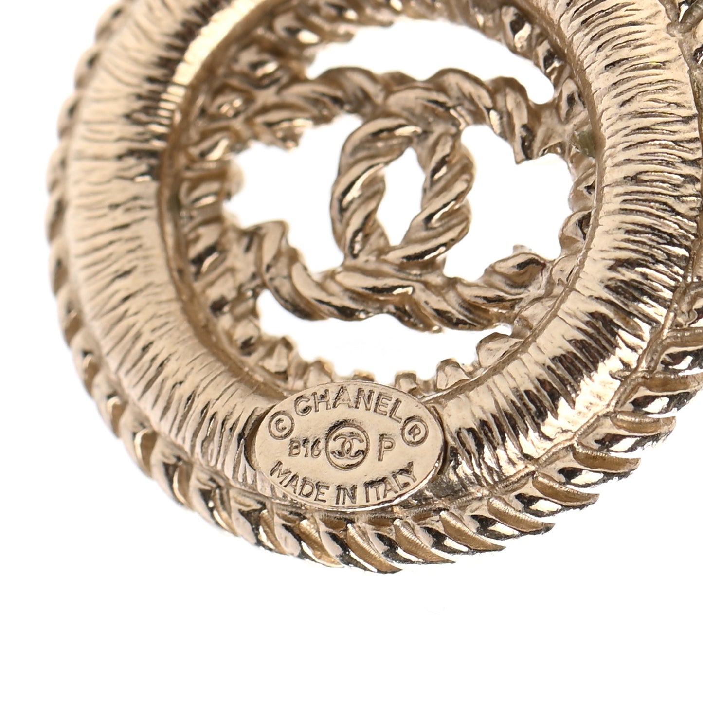 CC Round Earrings Gold