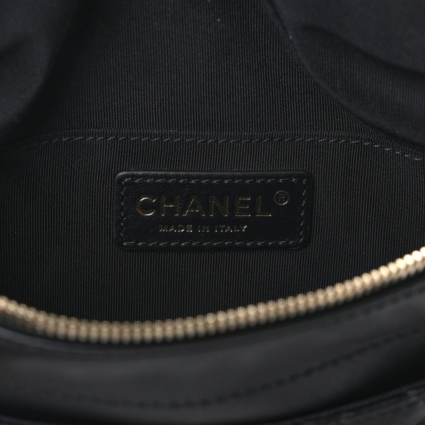 Lambskin Quilted Waist Bag Fanny Pack Black