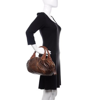 Fendi Nappa Nuvolata Spy Bowler Cognac 2 of 13