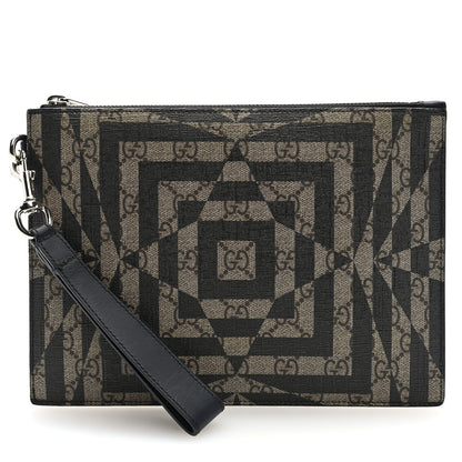 Gucci GG Supreme Monogram Caleido Wristlet Black 1 of 6
