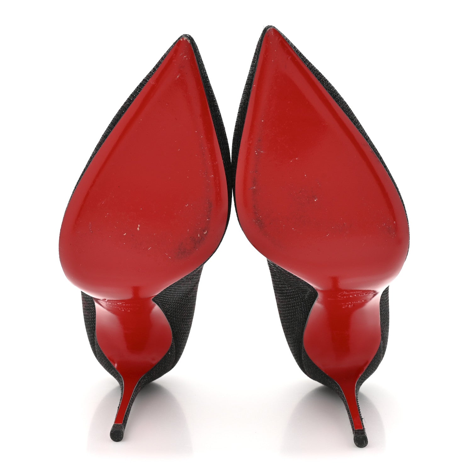Christian Louboutin Glitter Tisse Veau Velours Coralta Mia 100 Pumps 39 Version Black 6 of 10