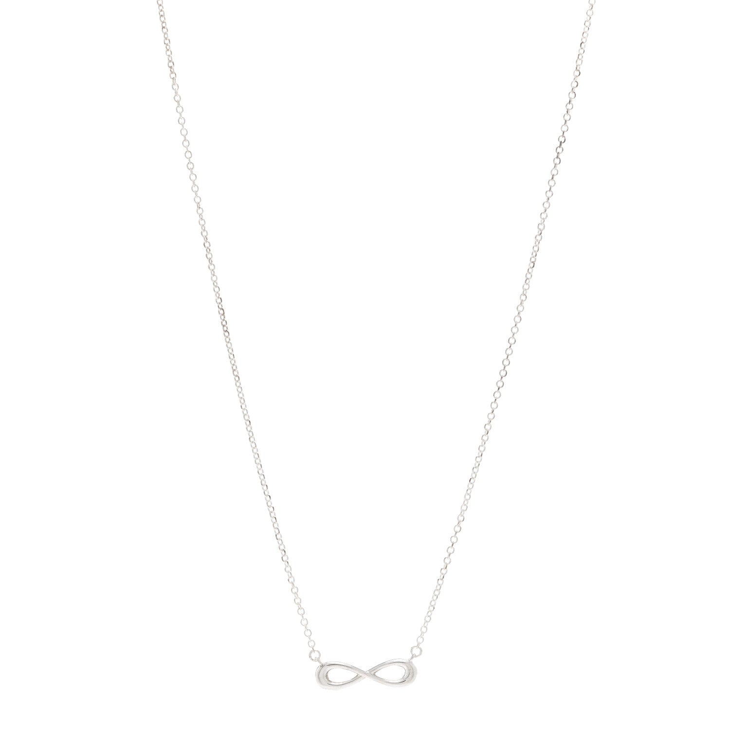 Tiffany Sterling Silver Mini Infinity Pendant Necklace 1 of 4