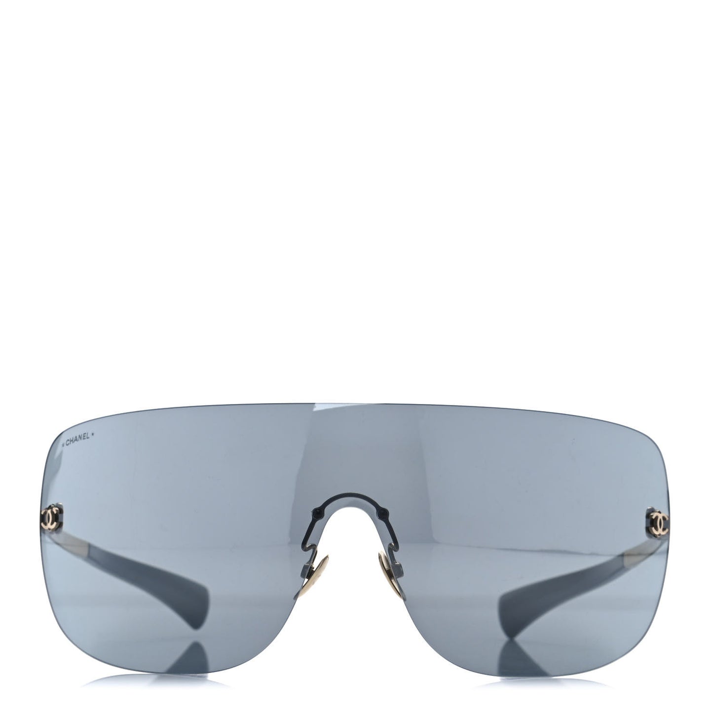Frameless Shield Sunglasses Black