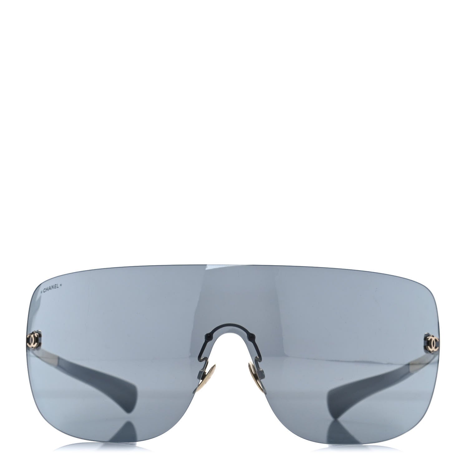 Chanel Frameless Shield Sunglasses Black 2 of 8