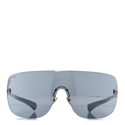 Chanel Frameless Shield Sunglasses Black 2 of 8
