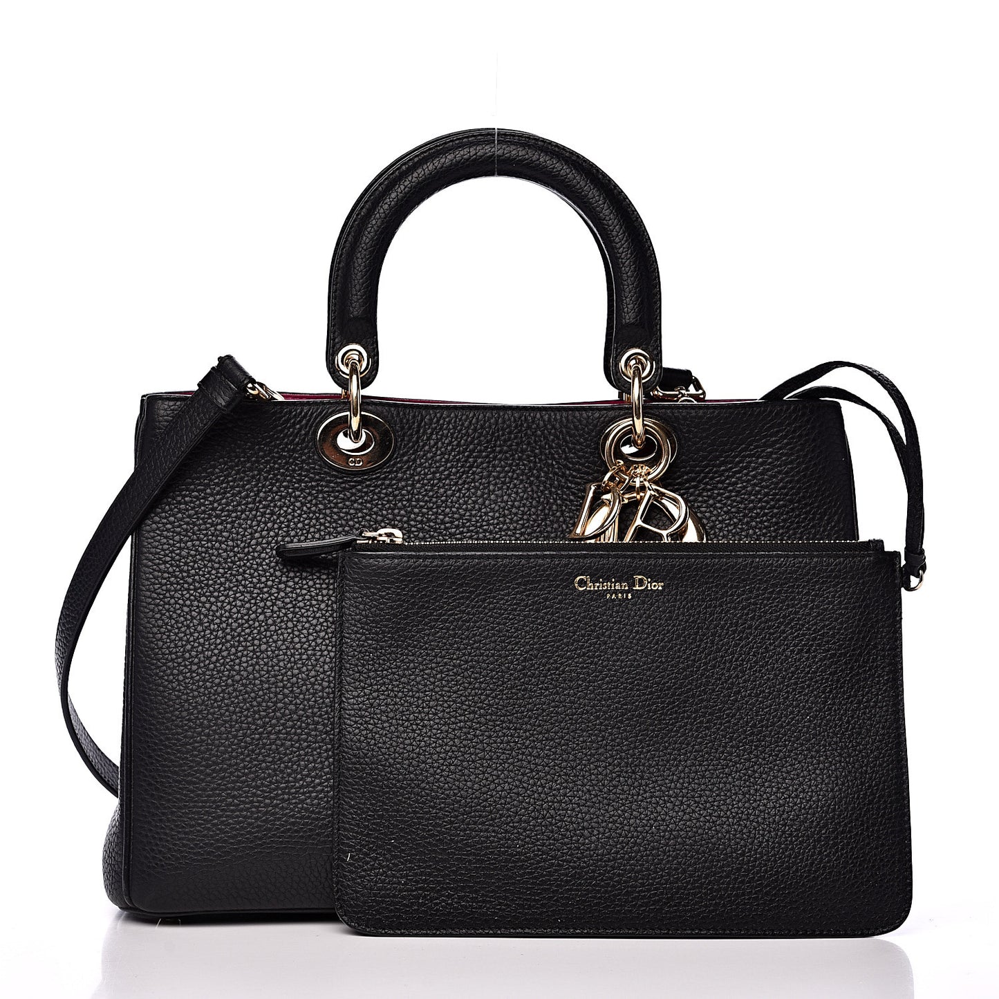 Bullcalf Medium Diorissimo Tote Black Rose Indien