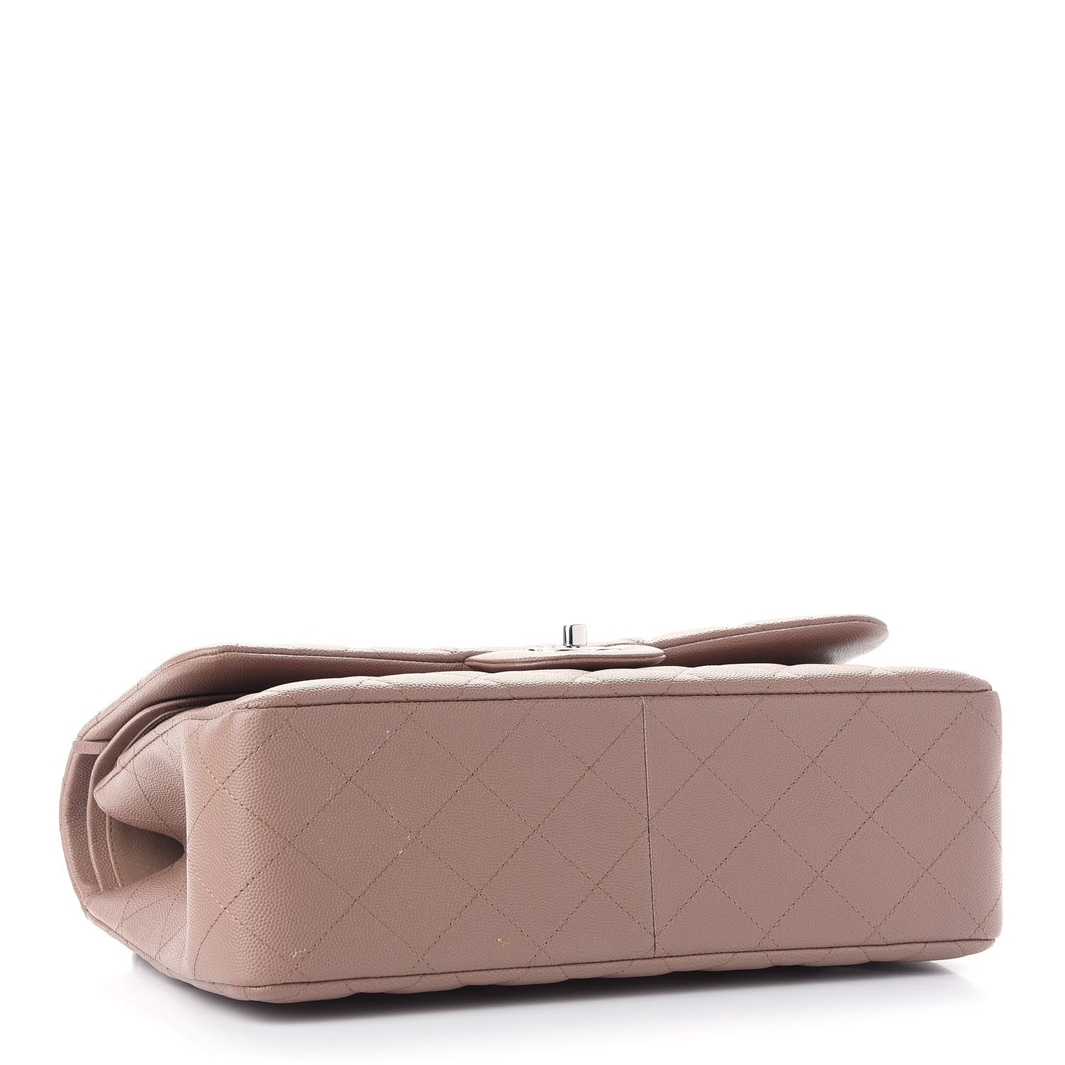Chanel Caviar Quilted Jumbo Double Flap Beige 4 of 9
