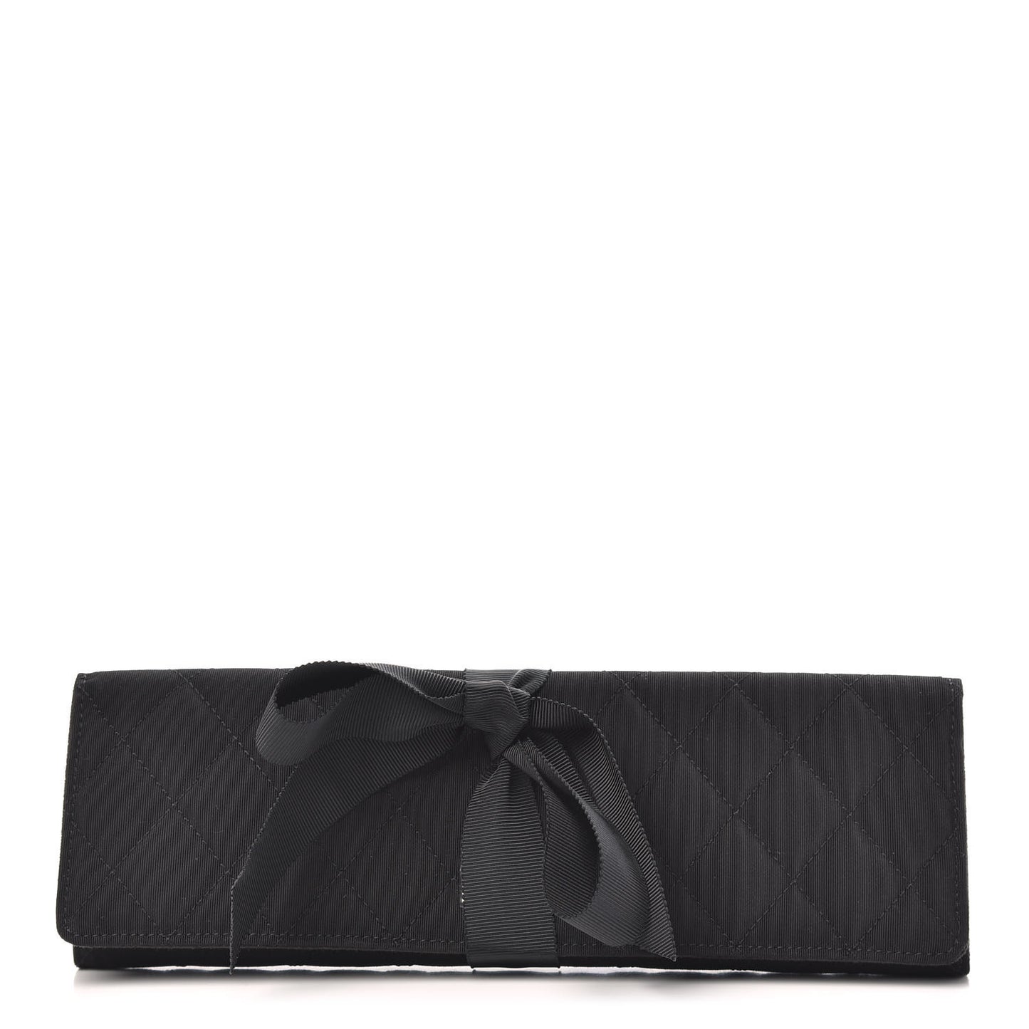 Grosgrain Quilted Jewelry Roll Case