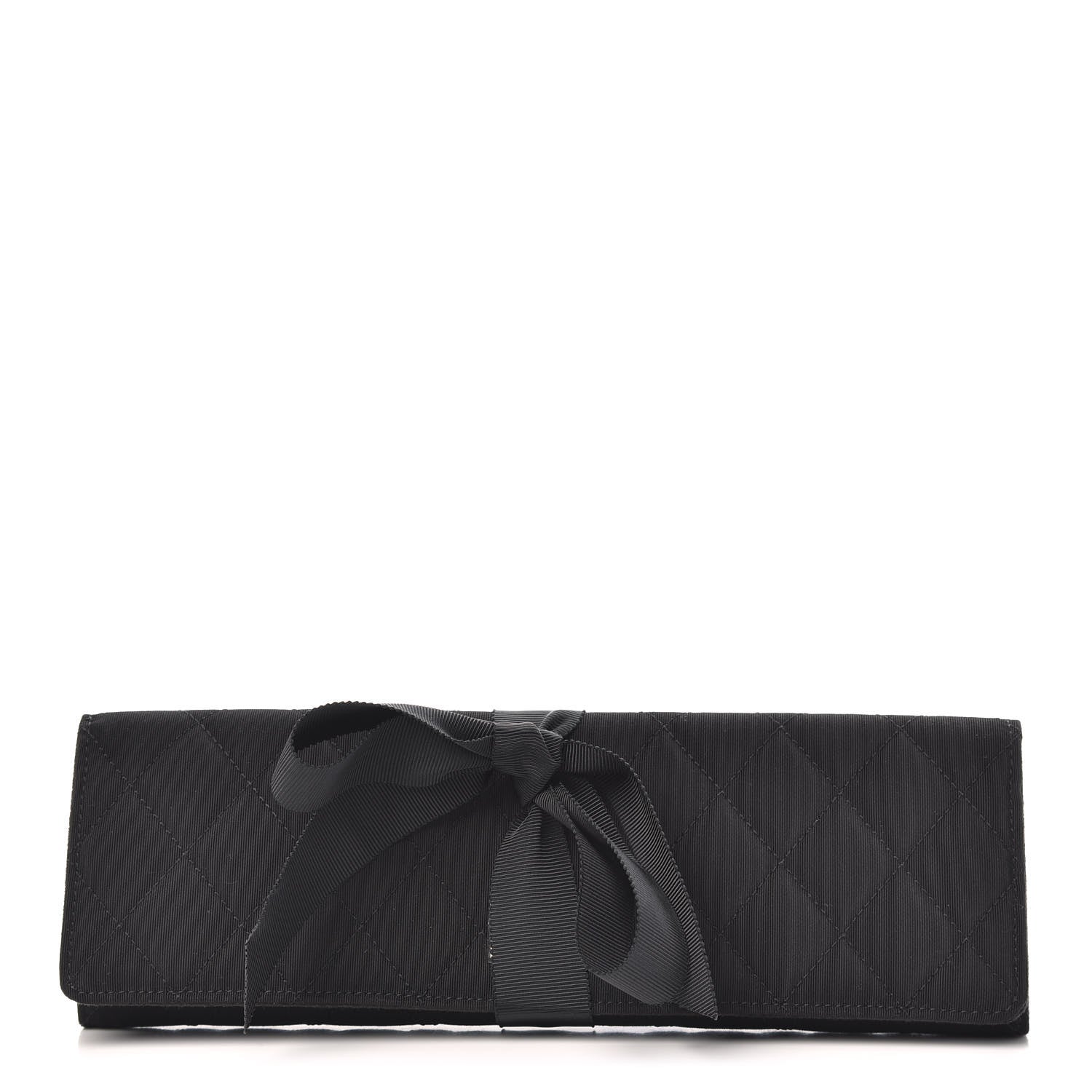 Chanel Grosgrain Quilted Jewelry Roll Case 1 of 10