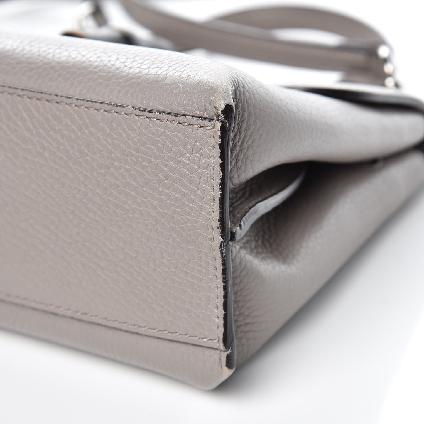 Cellarius Calfskin Small Bamboo Daily Top Handle Bag Storm Grey