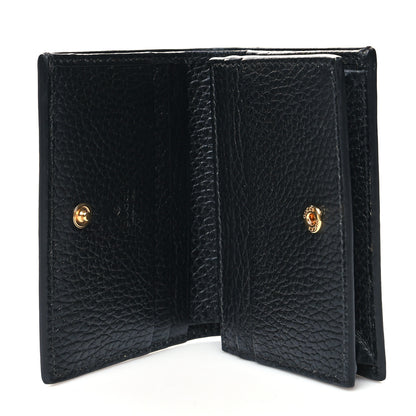 Gucci Dollar Calfskin GG Supreme Monogram GG Marmont Card Case Black Beige Ebony 5 of 10