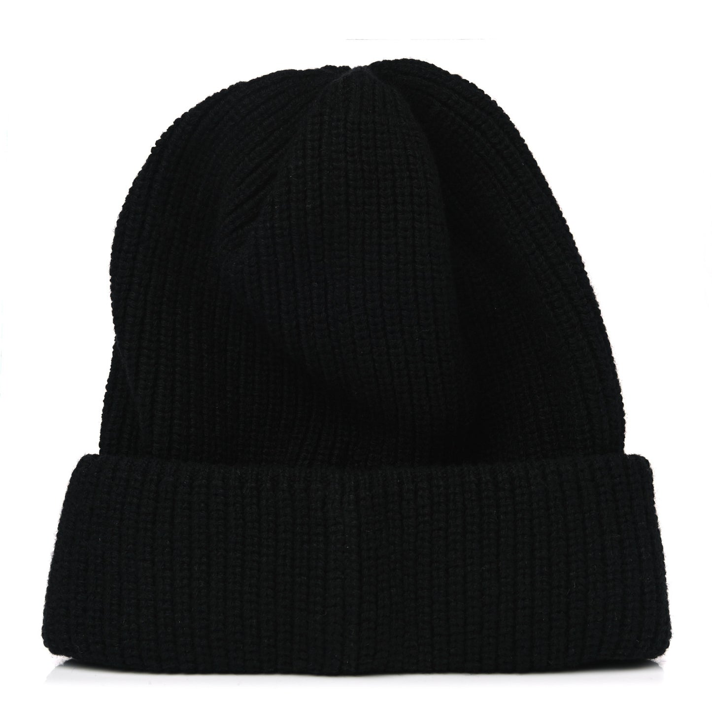 Cashmere Logo Beanie Hat Black White