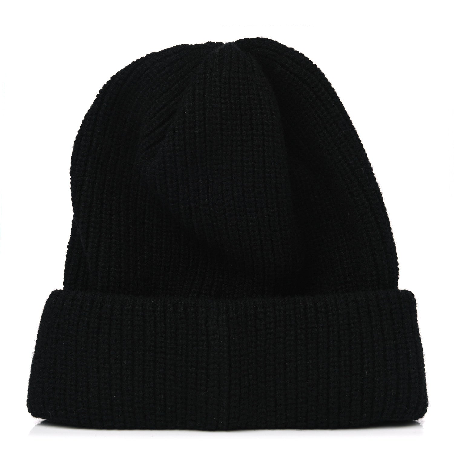 Chanel Cashmere Logo Beanie Hat Black White 2 of 3