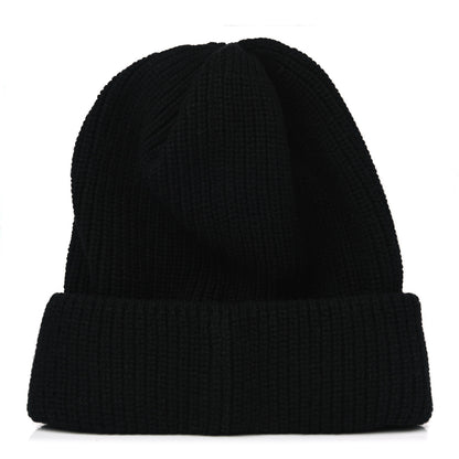 Chanel Cashmere Logo Beanie Hat Black White 2 of 3