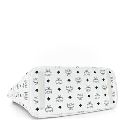 MCM Visetos Medium Liz Reversible Shopper Tote White 7 of 17