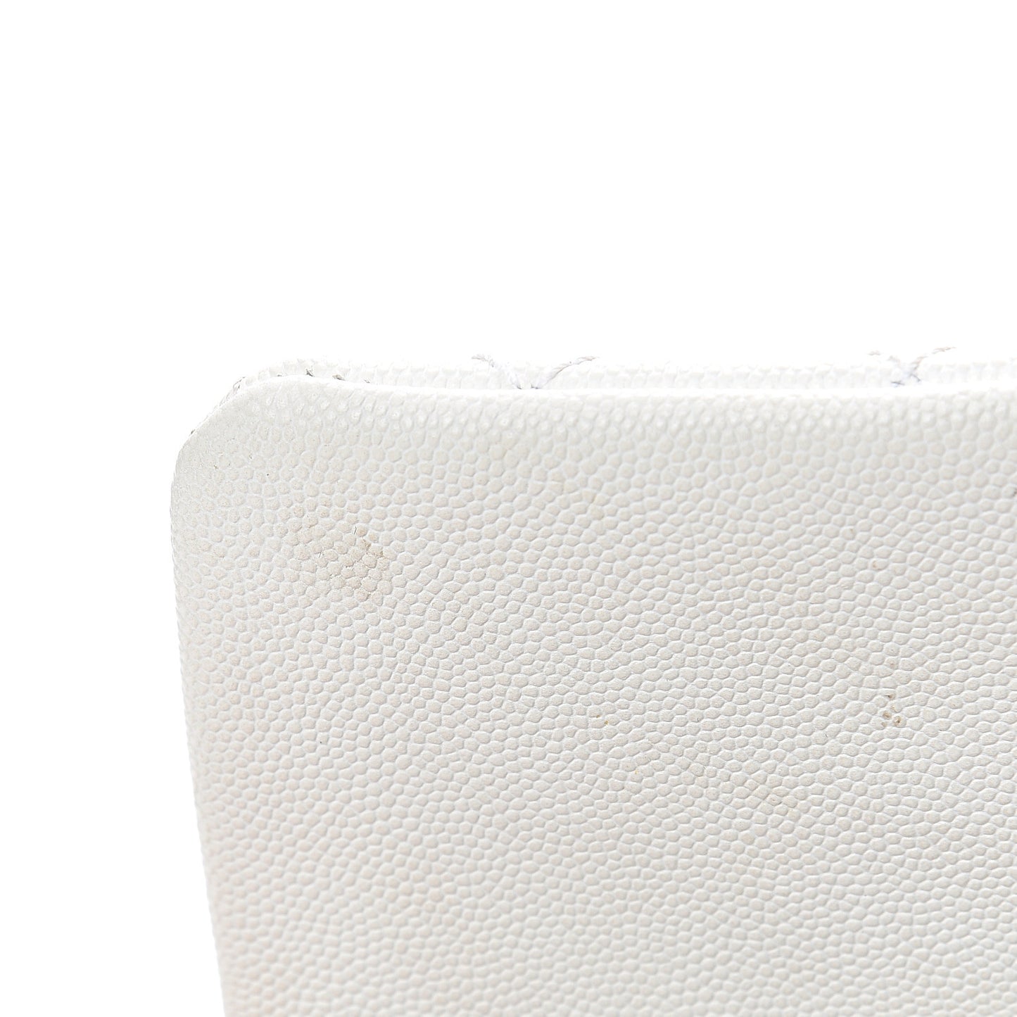 Caviar Lizard Quilted Mini Coco Handle Flap White