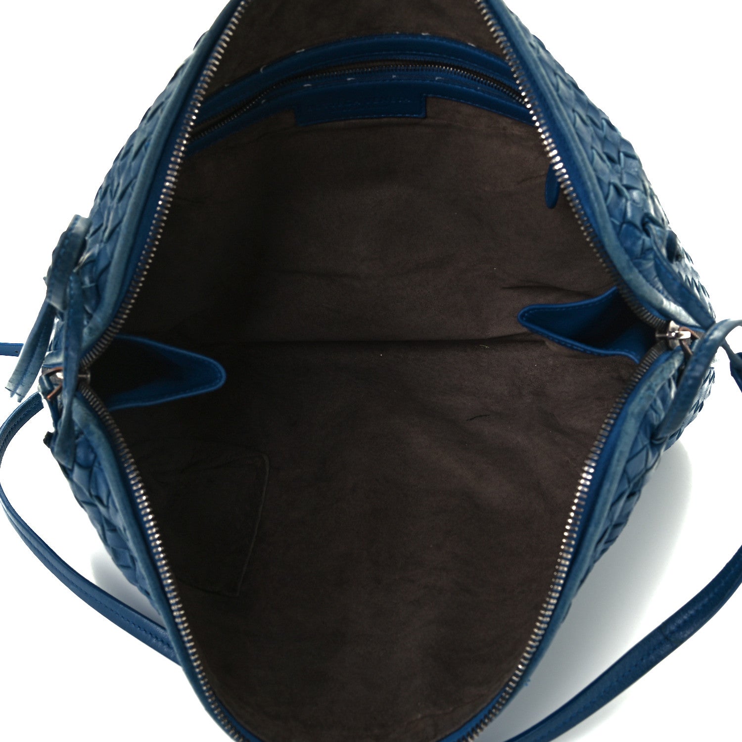 Bottega Veneta Nappa Intrecciato Nodini Crossbody Messenger Blue 4 of 11