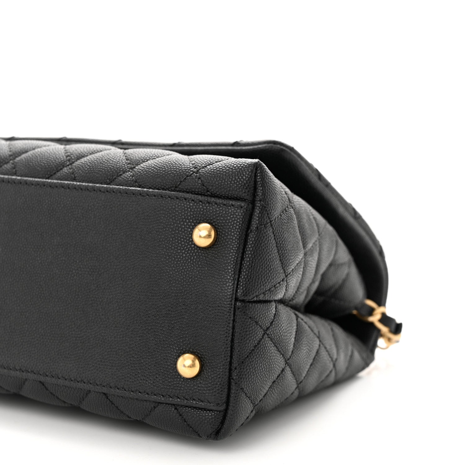 Chanel Caviar Lizard Embossed Quilted Small Coco Handle Flap Black 10 of 10