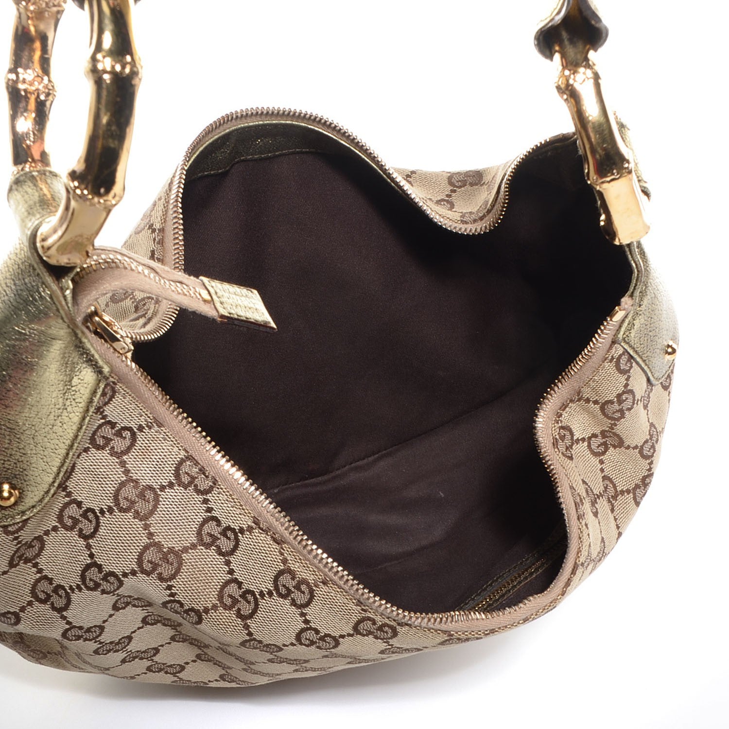 Gucci Monogram Bamboo Ring Hobo Gold 5 of 7