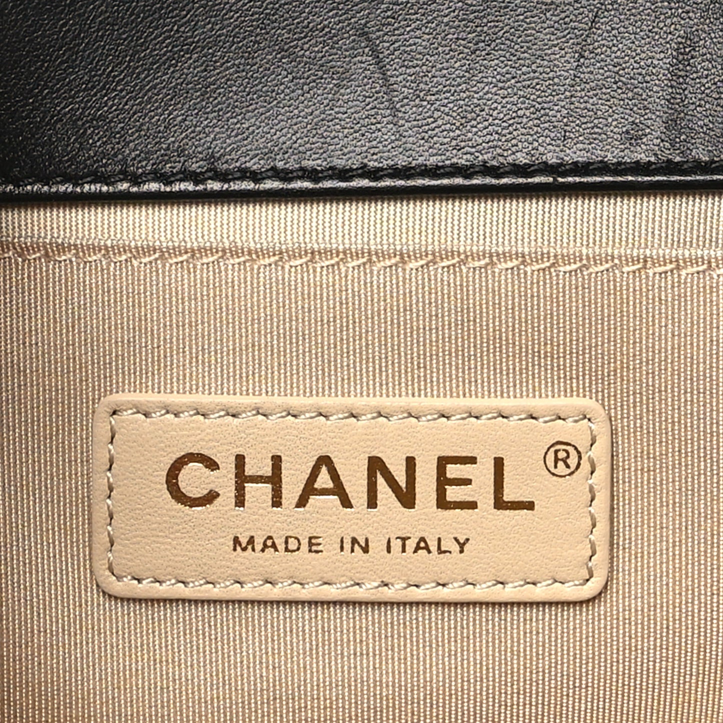 Lambskin Chevron Chain Stitched Medium Boy Flap Black
