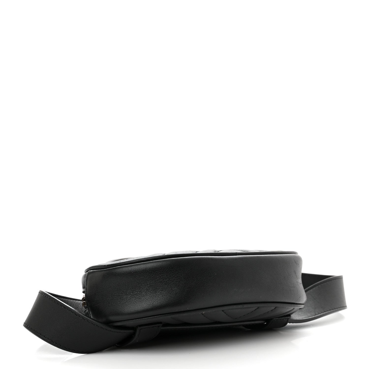 Gucci Calfskin Matelasse GG Marmont Belt Bag 85 34 Black 4 of 15