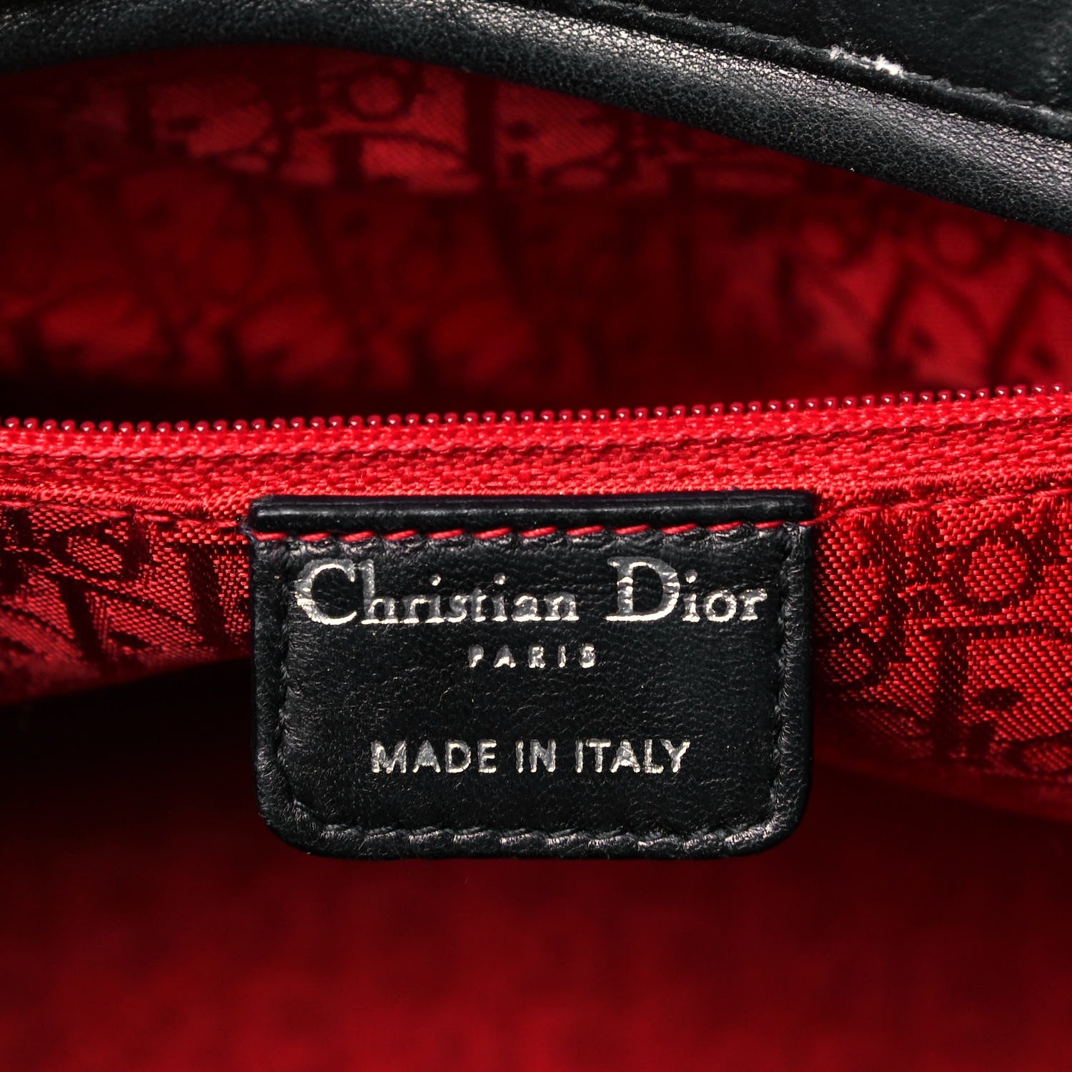 Christian Dior Lambskin Cannage Medium Lady Dior Black 6 of 9