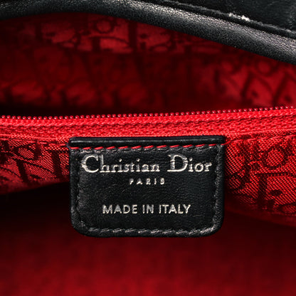 Christian Dior Lambskin Cannage Medium Lady Dior Black 6 of 9