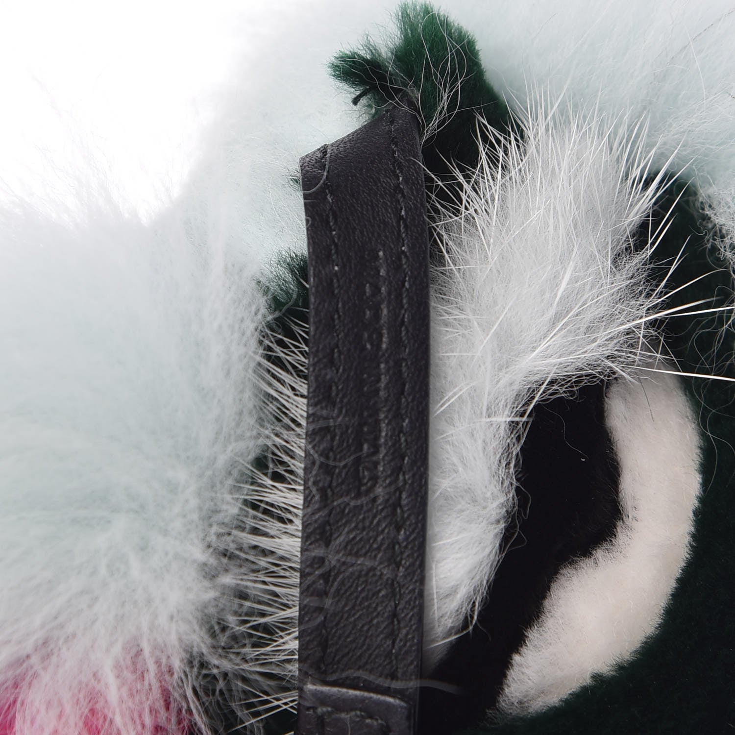 Fendi Fox Rabbit Goat Mink Fur Vitello Flamingo Bagood Monster Bag Bug Charm Light Blue 3 of 3