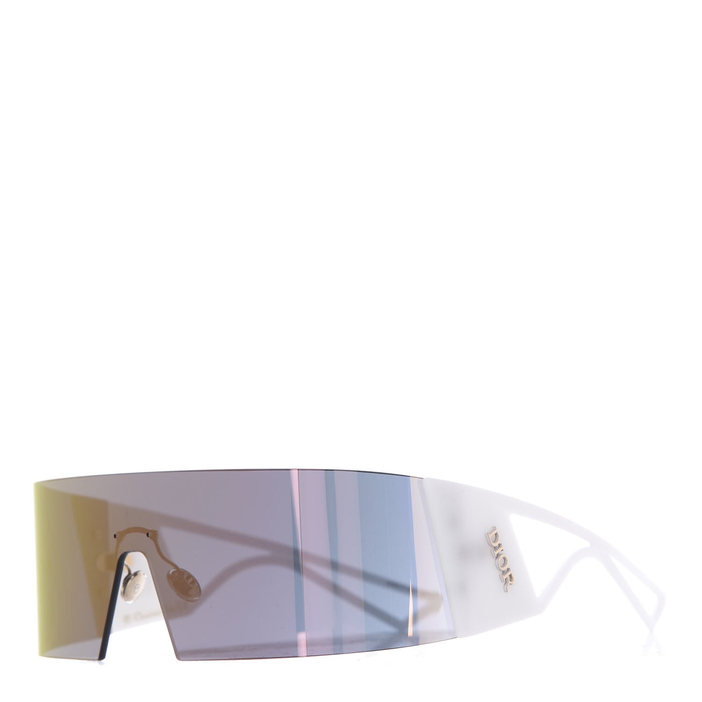 Acetate Mirrored KaleiDiorscopic Sunglasses Multicolor White