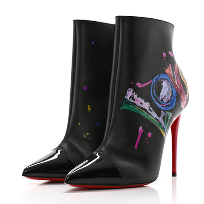Christian Louboutin Calfskin In Love 100 Booties 38 Black 3 of 7
