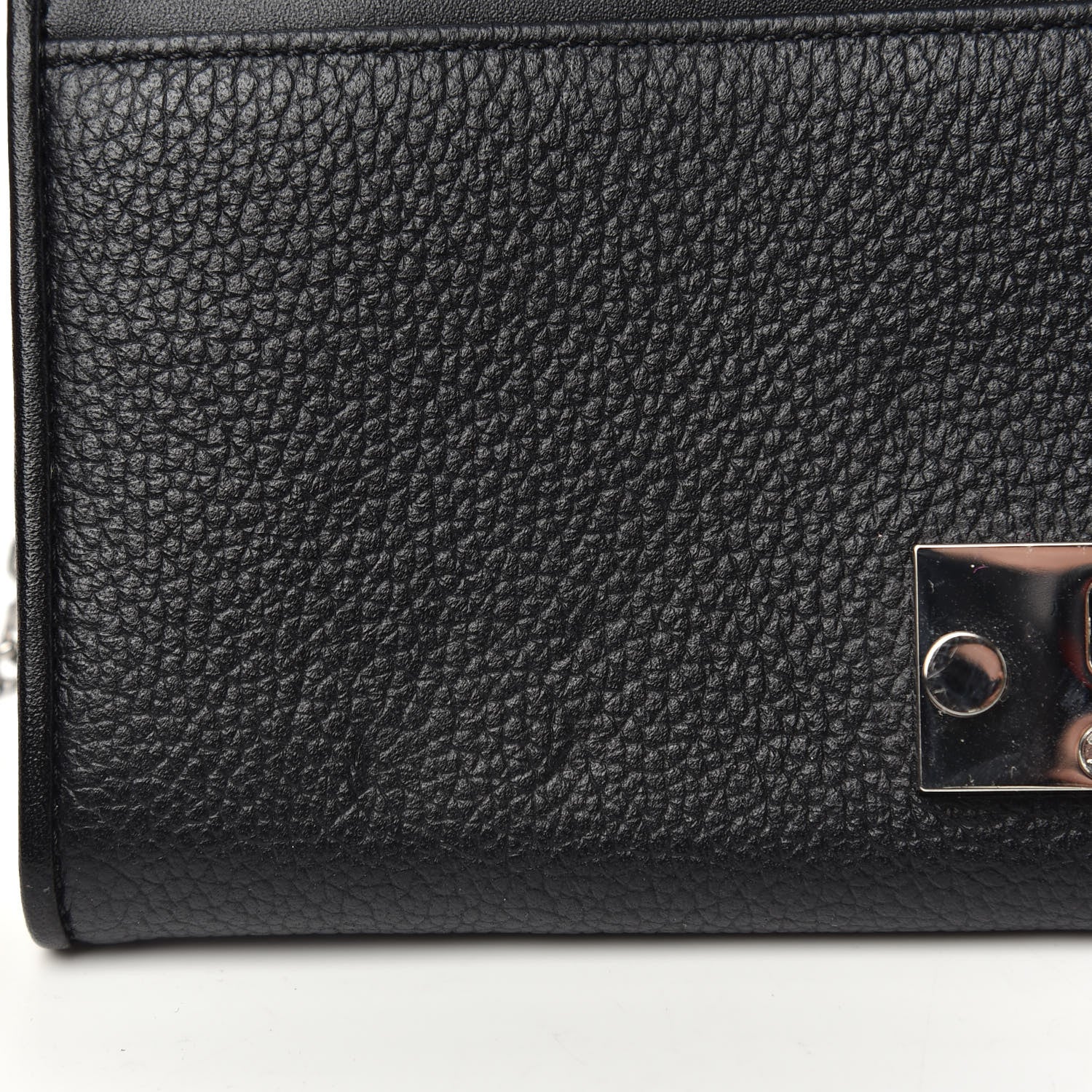 MCM Grained Calfskin Large Patricia Wallet On Chain Black 10 of 10