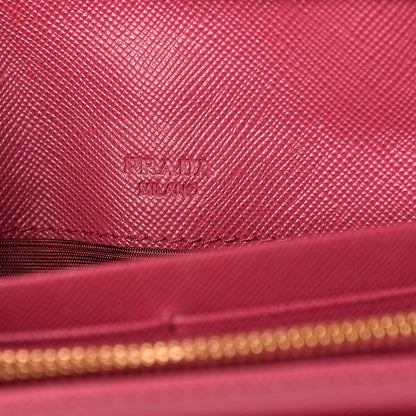 Prada Saffiano Metal Wallet Ibisco 6 of 11