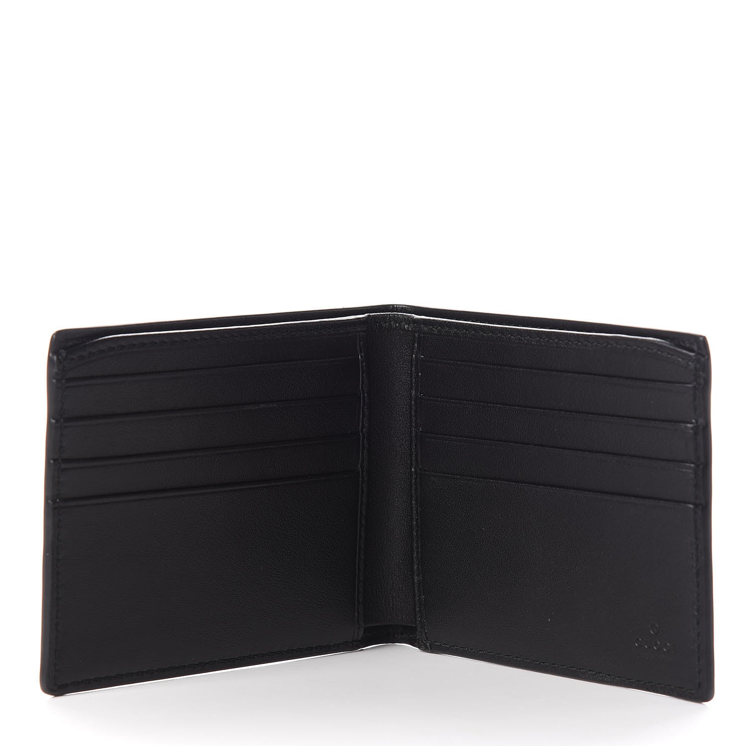 Gucci Calfskin Blade Embroidered Card Case Black 4 of 8