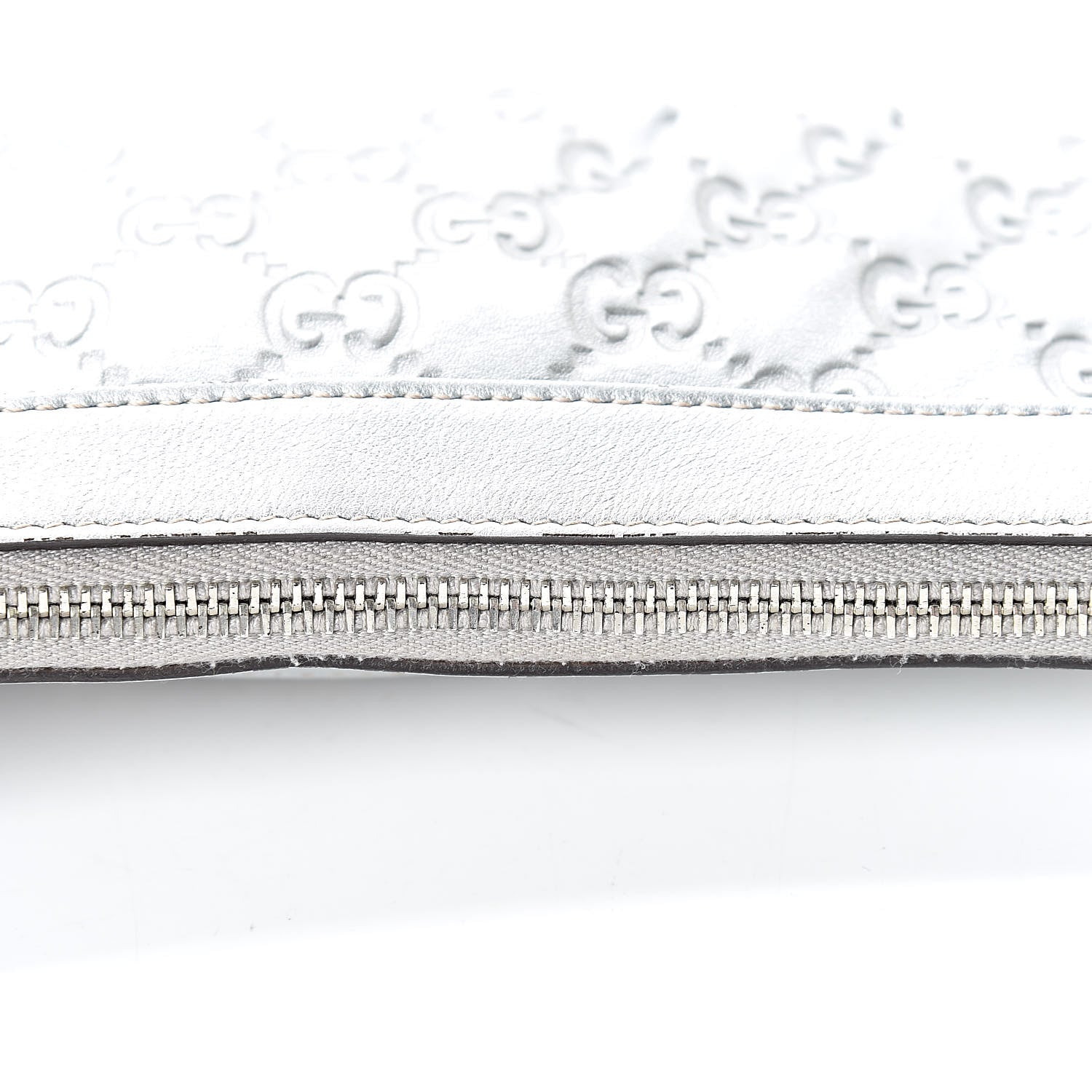 Gucci Guccissima New Britt Wristlet Silver 10 of 10