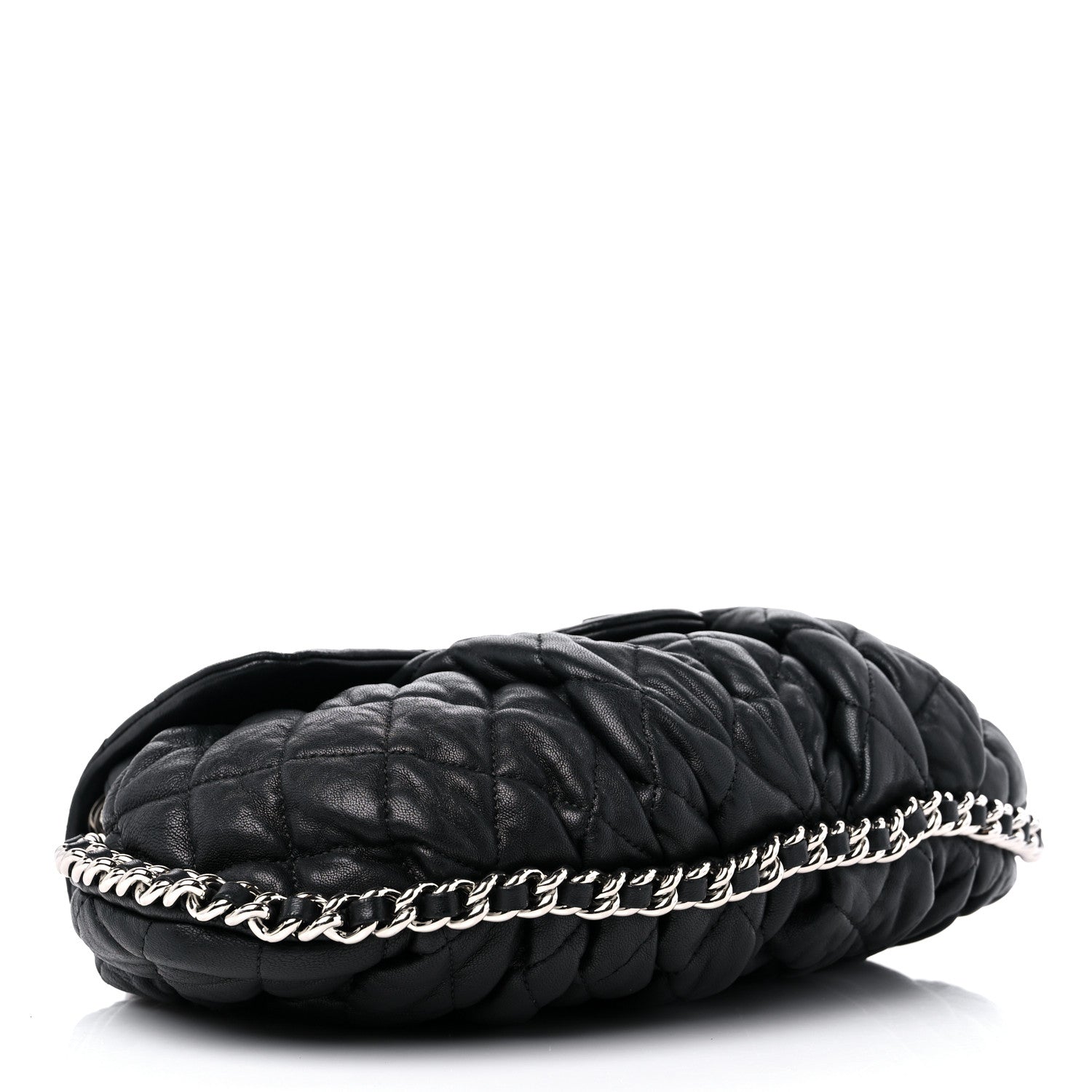 Chanel Washed Lambskin Quilted Mini Chain Around Flap Black 4 of 12