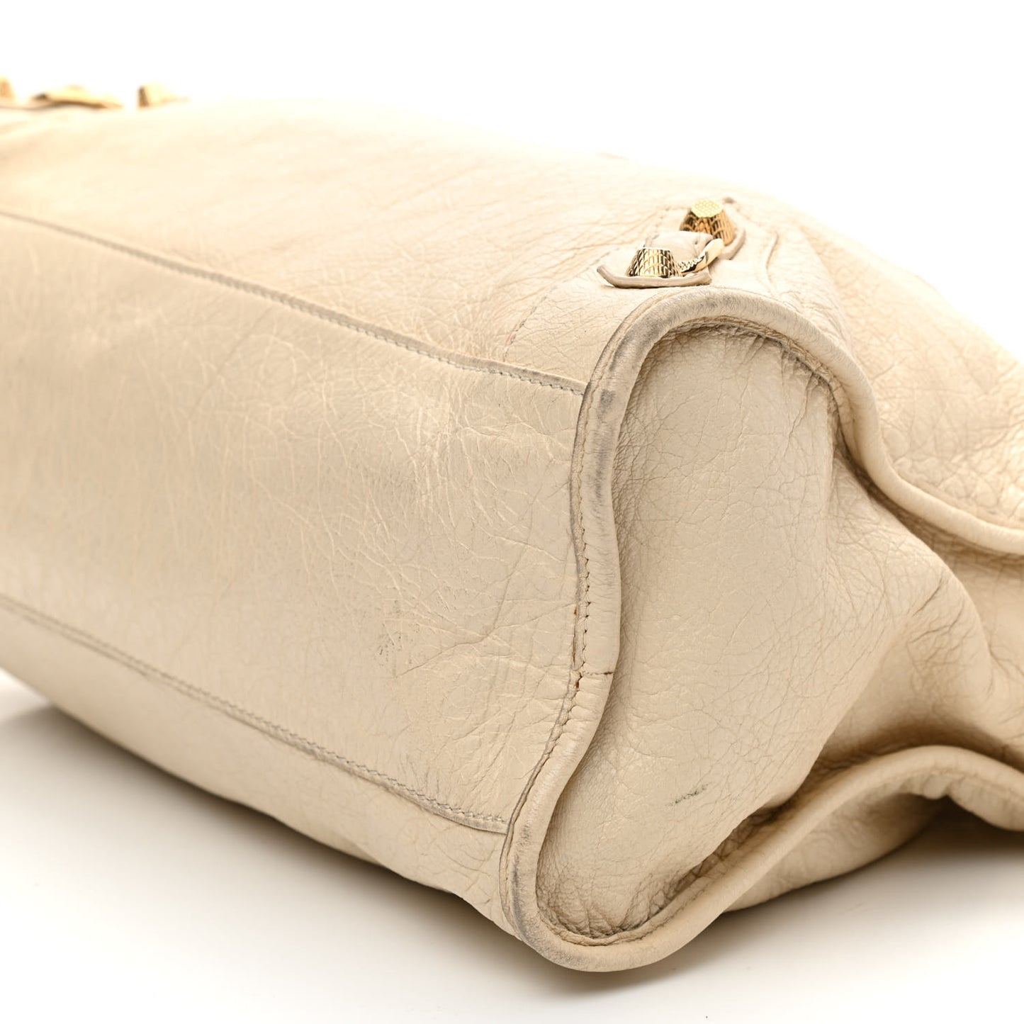 Agneau Giant 12 Gold Hardware City Blanc Creme Light Craie