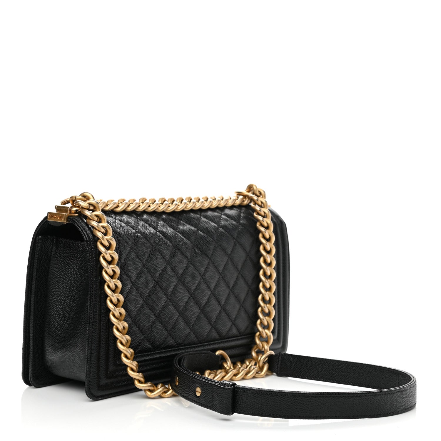 Chanel Caviar Quilted Medium Boy Flap Black 3 of 12