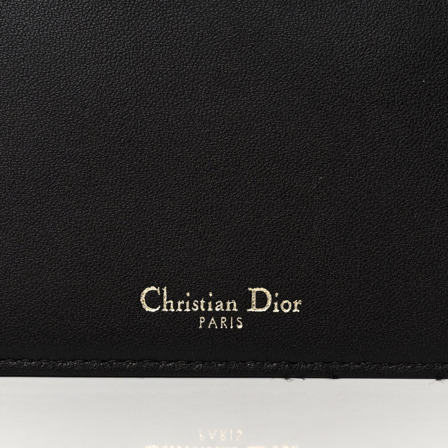Lambskin Cannage Lady Dior Chain Wallet Black